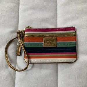 Coach Fabric/Leather Wristlet